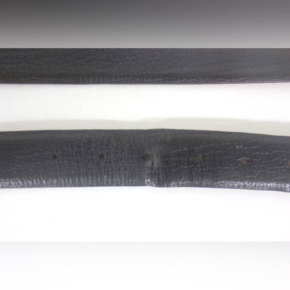 Men’s Black Leather Dress Belt with Texture, Bench Craft Made in Canada - Picture 7 of 8